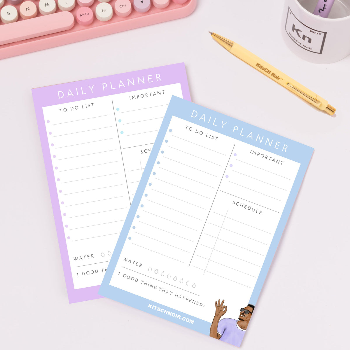 Couples Routine Planner Couple's Daily Planner Set – KitsCH Noir