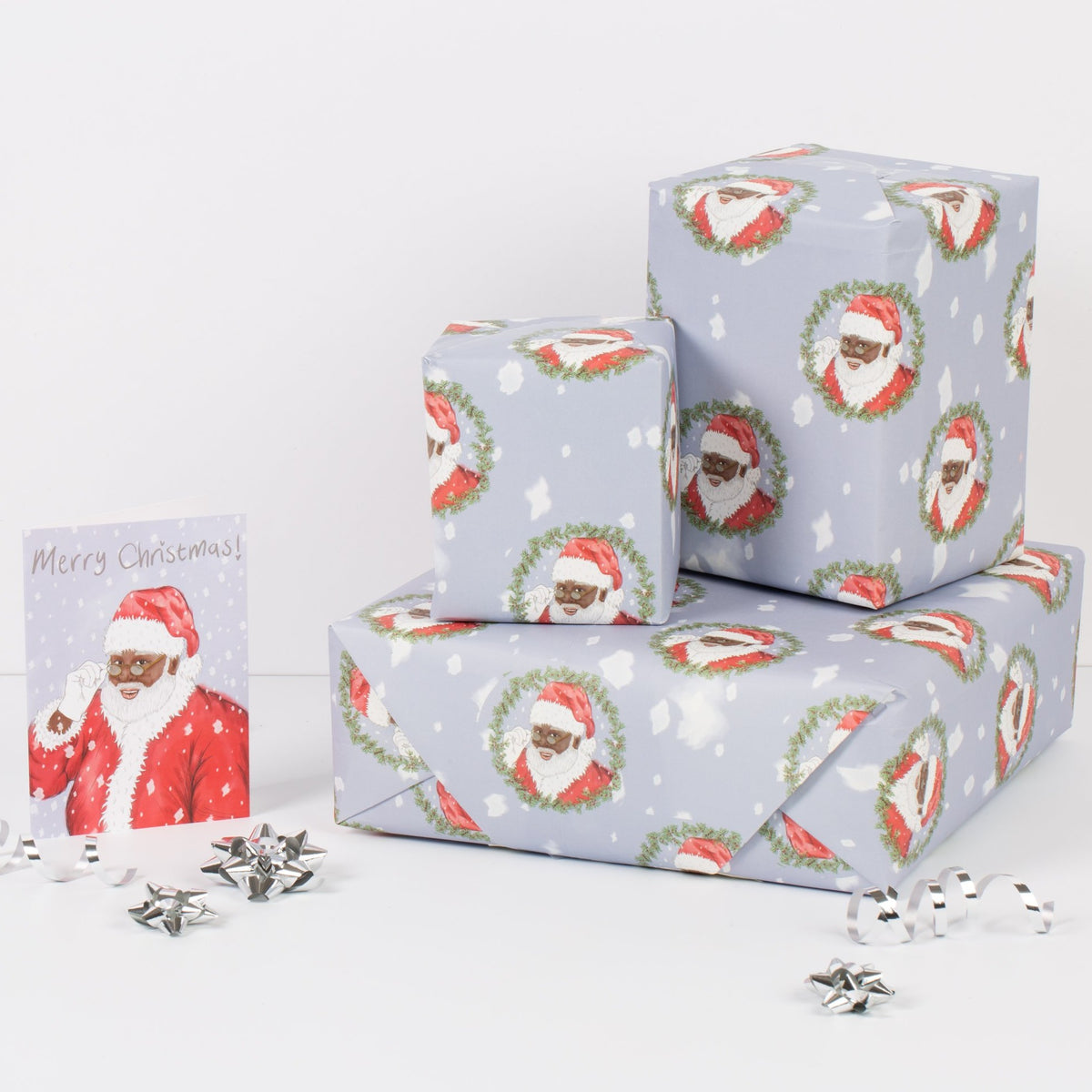 Creepy Santa Mixed Gift Wrapping Paper Set: Folded Flat Wrap – Snark Gifts